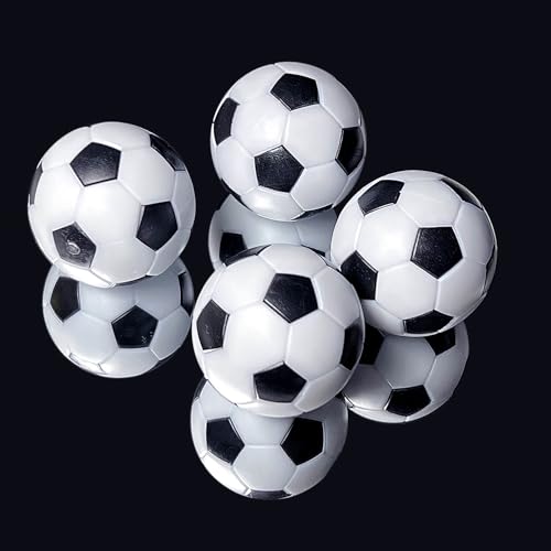 8 Pack Foosball Balls - 1.42 Inch Black & White Replacement Soccer Balls