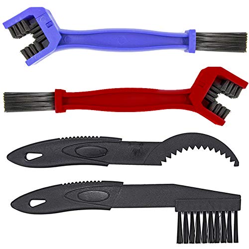 Motorcycle Chain Cleaning Brush Kit - 4 Pcs Bicycle Tool Set