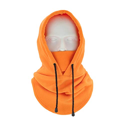 Cold Weather Balaclava Face Mask - Windproof Thermal Hood - Orange