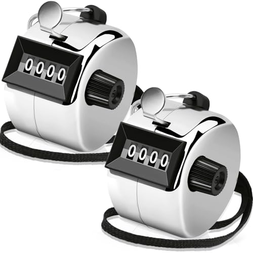 2 Pack Metal Hand Tally Counters - Accurate Clicker Counters