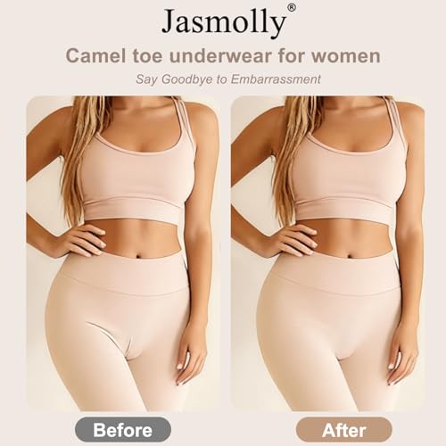 Jasmolly Camel Proof Seamless Cheeky Women's Underwear 3 Pack Medium Multicolor