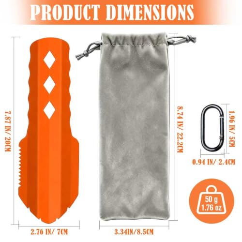 Ultralight Backpacking Trowel - Durable Aluminum Shovel & Potty Tool - Orange