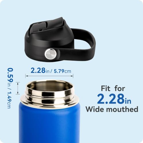 Prurex 1 Pack Straw Lid with Silicone Nozzle for Hydro Flask Wide Mouth Bottles