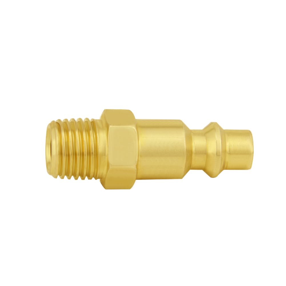 Joywayus 4PCS 1/8 Inch NPT Male Industrial Air Hose Quick Connect Air Plug Fittings