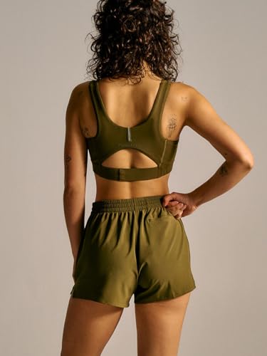 Outdoor Voices Womens Zephyr 3" Short - Small Dark Olive Athletic Shorts