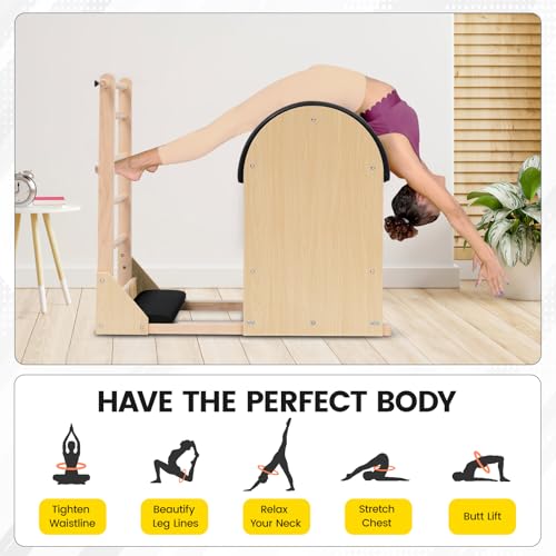 Pilates Ladder Barrel for Home Gym - 5 Adjustable Steps
