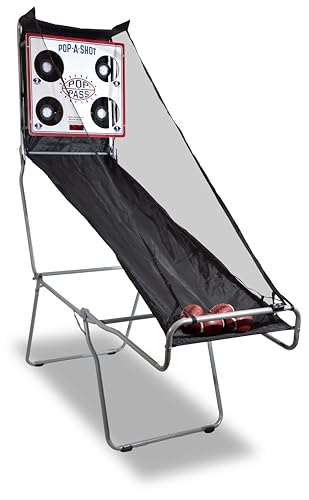 Electronic Football Toss Game - Portable Tailgate Fun with 4 Mini Footballs