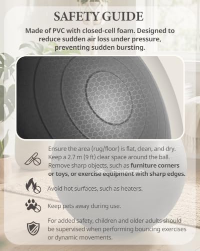 Yoga Stability Ball for Core Training, Pregnancy & Office Use
