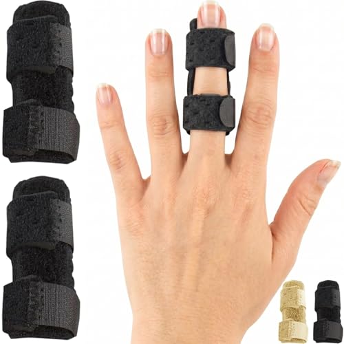 Universal Finger Splint 2 Pack - Support for Injuries & Arthritis