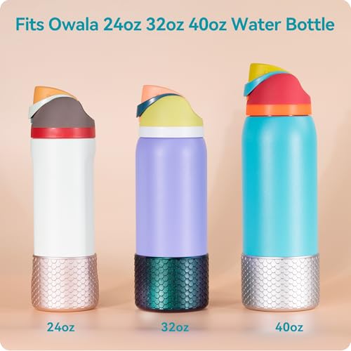Silicone Bottom Boot for Owala 24oz FreeSip Water Bottle - Shiny Purple