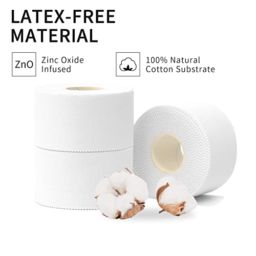 Breathable Athletic Tape - 3 Pack, 1.5 inch x 10 yds - White