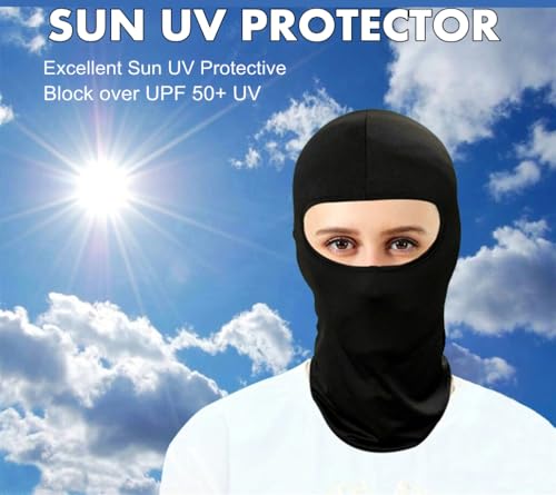 Balaclava Ski Mask - Multi-Use Full Face Neck Cover - Black
