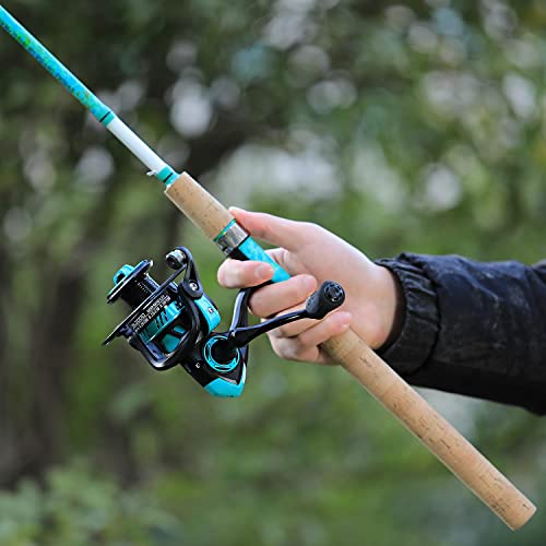 Sougayilang Spinning Combo - 1 Pack 5'6" Graphite & Fiberglass Fishing Rod and Reel Set