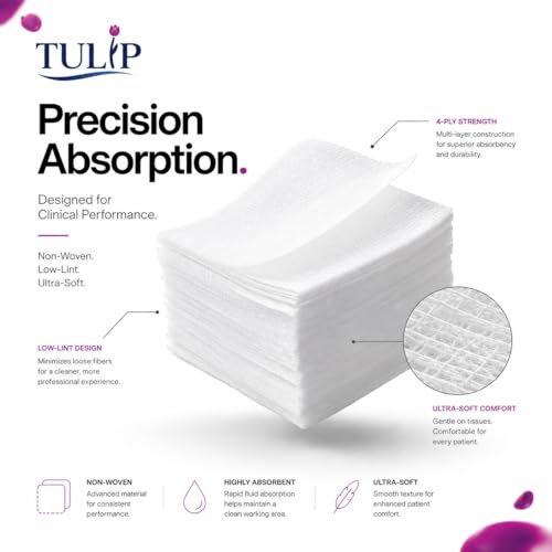 Non-Woven Gauze Pads 4x4 - 200 Count Absorbent Sponges
