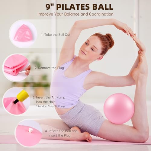 16PCS Pilates Kit for Home Workouts - Resistance Bands, Ankle Weights & Ring Set