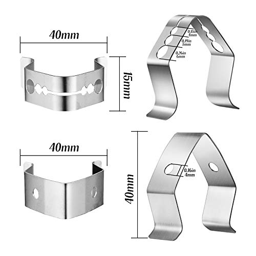 8-Pack Meat Grill Thermometer Probe Holder Clips - 2 Designs