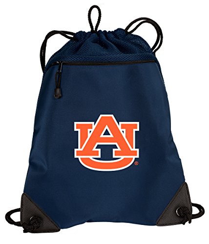 Auburn Tigers Drawstring Backpack - Navy Microfiber & Mesh