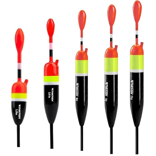 THKFISH Black-Mixed Fishing Bobbers and Floats - Slip Bobbers for Casting & Sensitivity