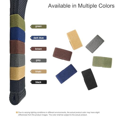 High-Elasticity Nylon Belt Keepers - 12 Pcs Grey Webbing Organizers