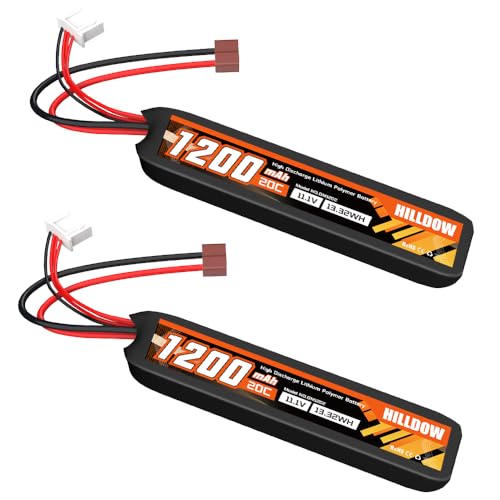 11.1V 1200mAh Airsoft Lipo Battery Pack with T Plug