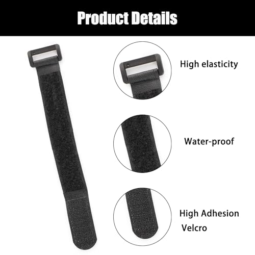20-Pack Elastic Fishing Rod Straps - Stretchy Organizers for Rods