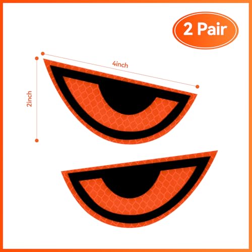 Devil Eye Reflective Stickers - Enhanced Nighttime Safety, Orange