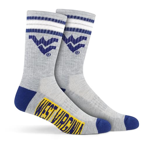 Youth NCAA Team Crew Socks - West Virginia Mountaineers 3 Pack