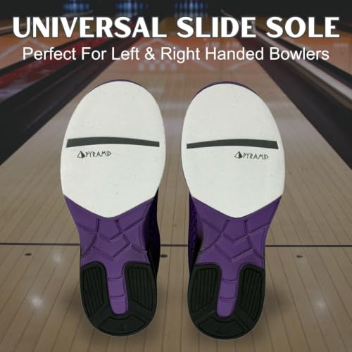 Lightweight Women's Seamless Mesh Bowling Shoes - Black/Purple