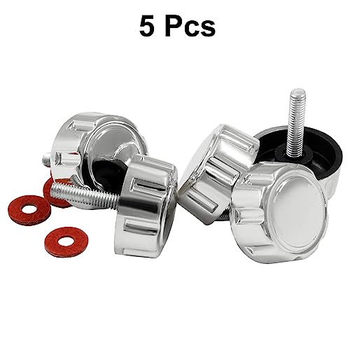 Fishing Reel Handle Screw Caps - 5Pcs Silver Fishing Knobs