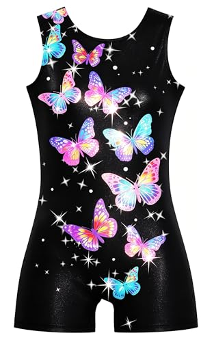 Girls Gymnastics Leotard Toddler Dance Unitard - 7-8 Years, A-black