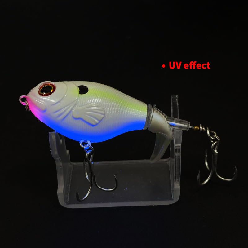 Proaovao Topwater Fishing Lures 3pcs Saltwater Swimbaits with Rotating Tails