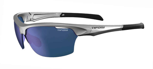 Tifosi Intense Sunglasses Silver/Smoke Blue lenses