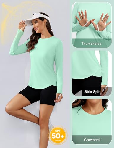 Women's Long Sleeve Quick Dry UPF 50+ Sun Shirt - Medium Green