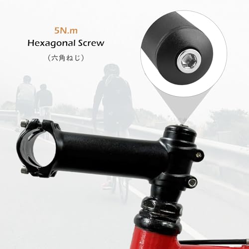 Bike Stem Riser Adapter 150mm - 28.6mm Quill Stem Converter - Black