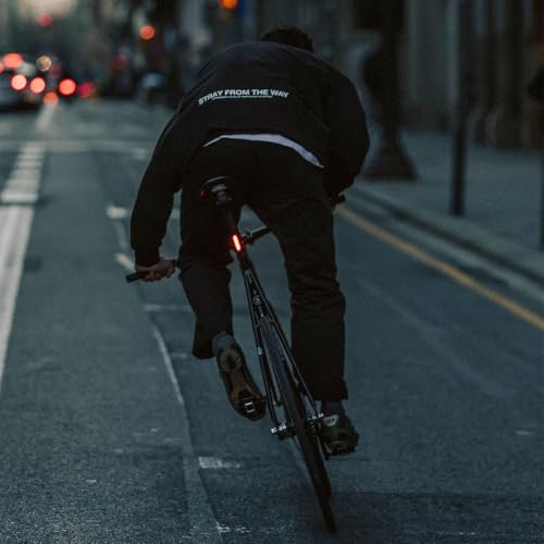 Knog Plus Bike Rear Light Black - USB Rechargeable Waterproof LED Tail Light for Cycling
