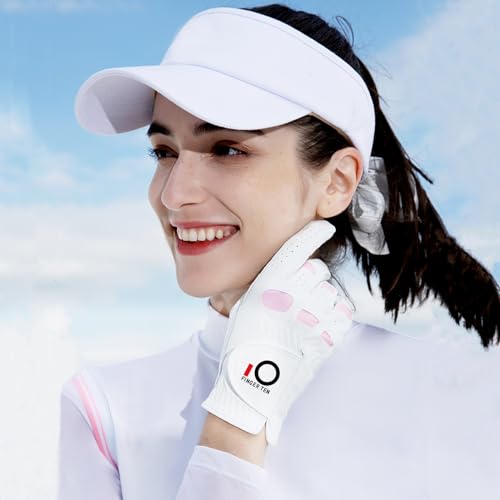 Golf Gloves for Women - Extra Grip, Breathable Fit, Left Hand - Pink, Medium