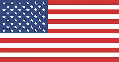 12x6 Inch American Flag Car Decal Sticker - Patriotic Vinyl Bumper Sticker