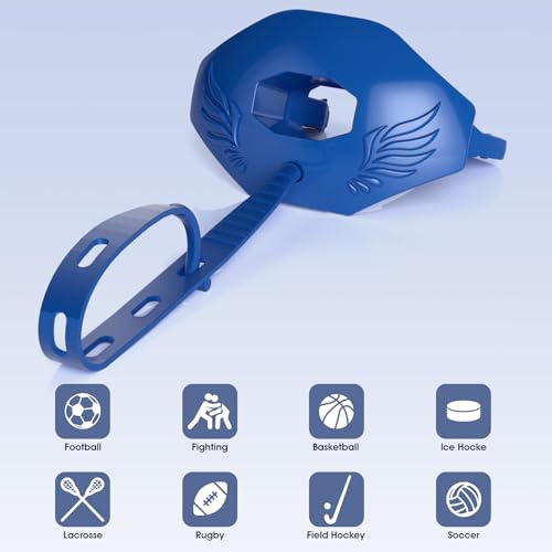 2Pcs Soft Football Mouthguard with Strap - No Boil, Durable Protection