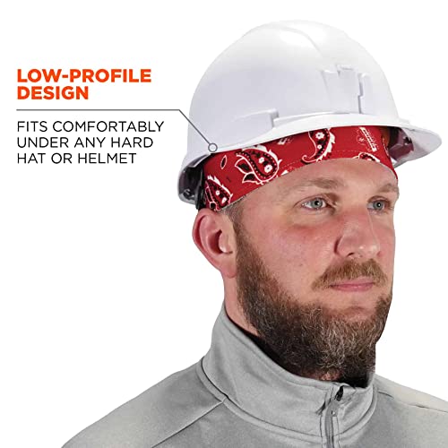 Chill-Its 6630 Skull Cap - Red Western, Terry Cloth Sweatband