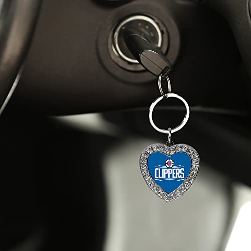 Utah Valley Wolverines Rhinestone Heart Keychain - Metal Team Accessory