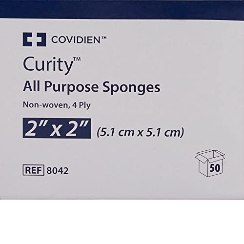 Non-Woven All-Purpose Sterile Sponges 2" x 2", 4-Ply - Pack of 50