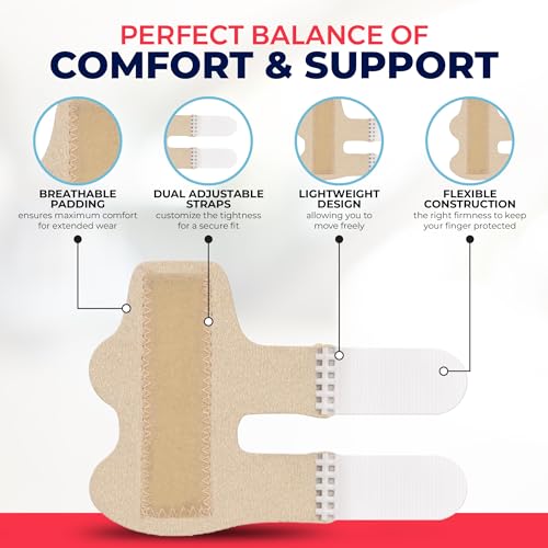Adjustable Trigger Finger Splint - Support for Arthritis & Sprains - Nude S/M - 1 Pack