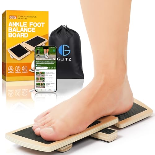 Ankle Balance Board Trainer for Stability & Foot Strength - Black