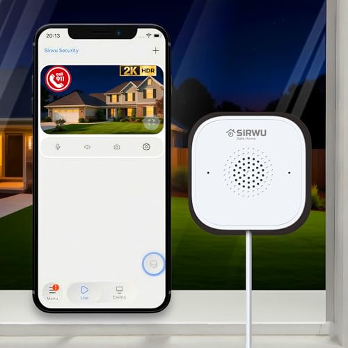 Magnetic Window Camera, Window Security Camera with Night Vision, 3MP 2K Indoor Camera for Home Security, OpenAI GPT Enabled, 24/7 Recording, Person/Vehicle Detection, White