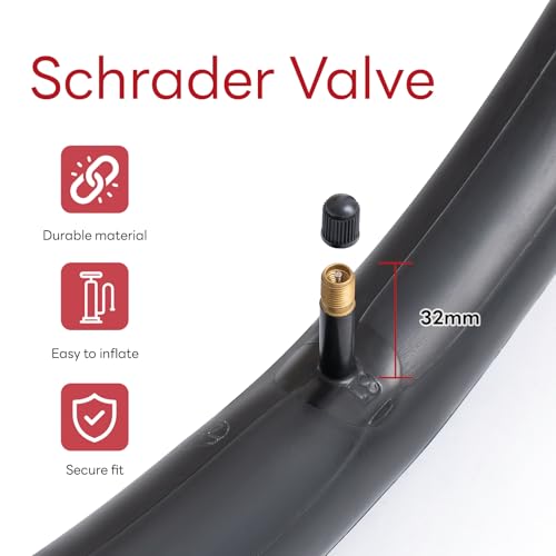 16 x 1.75-2.25 Heavy-Duty Bicycle Inner Tube with Schrader Valve
