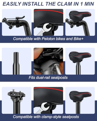10.6 x 9.6 Inch Waterproof Memory Foam Bike Saddle - Ergonomic Comfort for Cycling