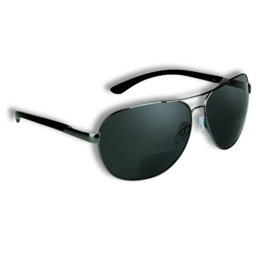 proSPORT Aviator Polarized Bifocal Sunglass Readers Fishing Driving Gray Lens Metal Spring Hinge Men Women 2.5 1.50 1.75 2.00 2.25