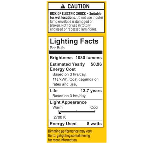 GE Ultra Bright LED Light Bulbs, 100W, Soft White Candle Lights, Clear Decorative CA12 Light Bulbs, Candelabara Base (3 Pack)