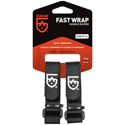 Fast Wrap Cinch-and-Stick Straps with D-Ring - 3/4” x 12” - 2 Pack