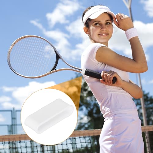 Silicone Tennis Racket Rings - Non-Slip Overgrip - White